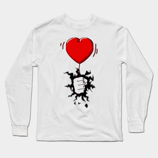 The hand giving a balloon Long Sleeve T-Shirt by GraphGeek